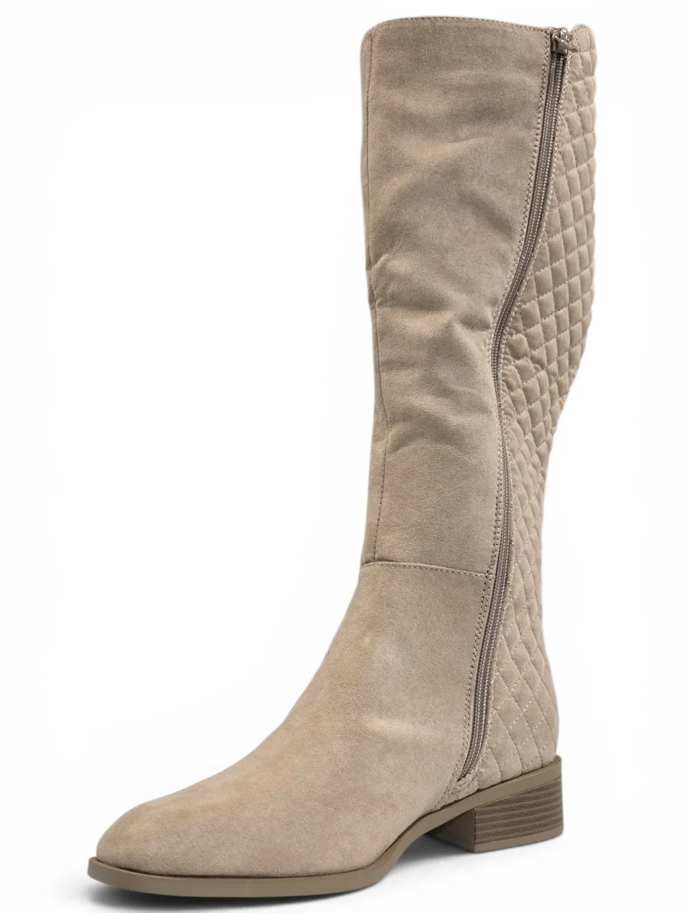 Women’s Quilted High Boots in Taupe Free Shipping!!!!